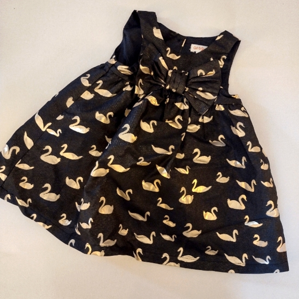 Baby Girl gold foil holiday drss
